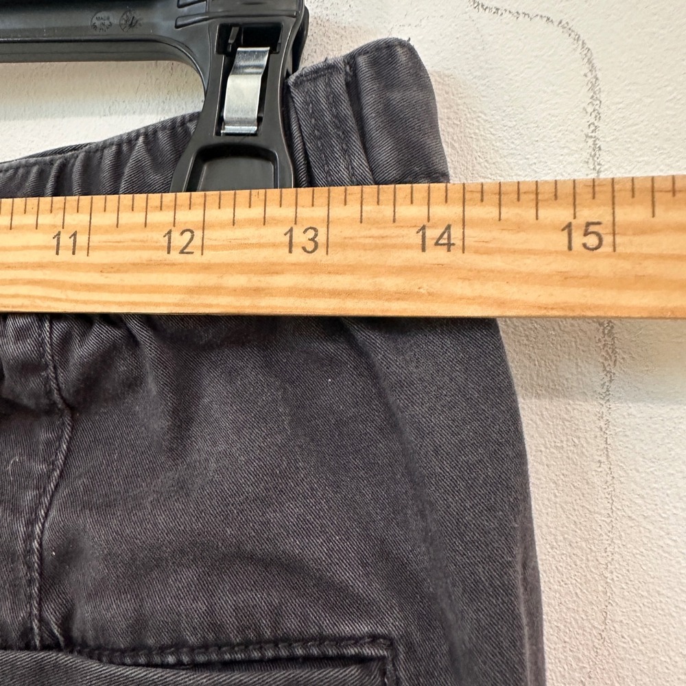 H&M Cargo Pants Men XS Regular Fit Black Cotton Twill Elastic Waist 29x27 - Picture 5 of 8